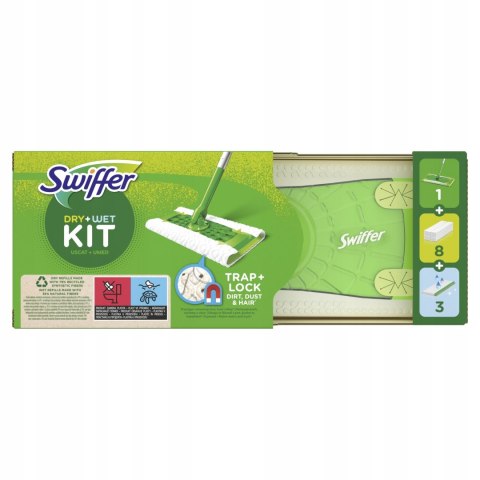 Swiffer mop + 11 wkładów (8 suchych, 3 mokre)