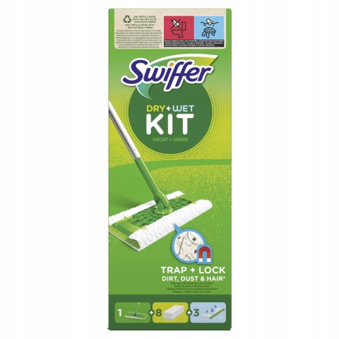 Swiffer mop + 11 wkładów (8 suchych, 3 mokre)