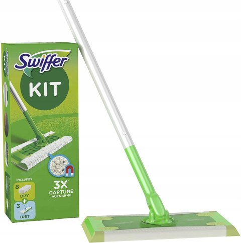 Swiffer mop + 11 wkładów (8 suchych, 3 mokre)