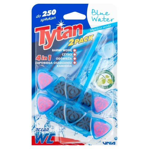 4w1 KOSTKA toaletowa DO WC TYTAN BLUE WATER 2x40g