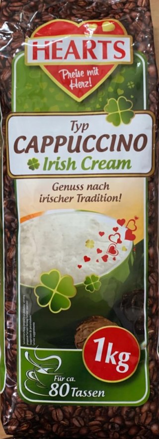 Kawa cappuccino Hearts Irish Cream 1000 g