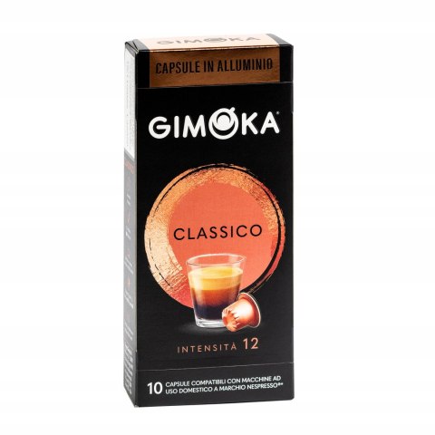 Nespresso Kapsułki Aluminiowe Gimoka Classico x50 Doskonała Włoska Kawa