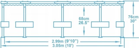 BASEN STELAŻOWY BESTWAY 56406 305x76 STEEL PRO MAX