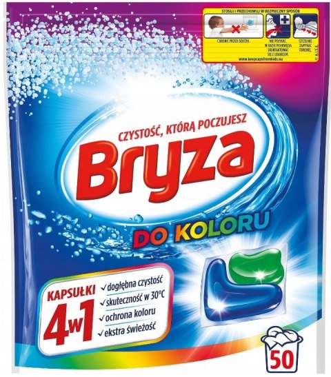 Bryza 4w1 kapsułki do prania koloru 50szt