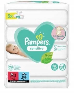 Chusteczki nawilżane Pampers Sensitive 5 x 52 szt.