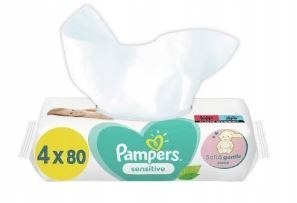 PAMPERS CHUSTECZKI SENSITIVE 4 x 80 sztuk