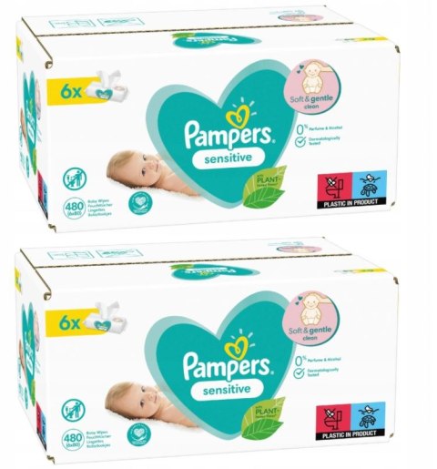 Pampers Chusteczki nawilżane Sensitive 12x80