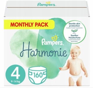 Pampers Harmonie Rozmiar 4 160 pieluszki 9kg-14kg