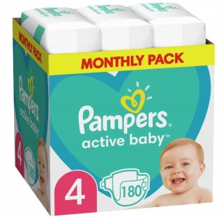 Pampers Pieluchy Active Baby 4 monthly box 180 szt