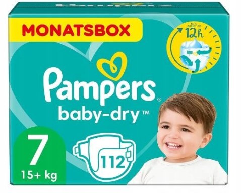 Pampers Pieluszki Baby Dry Rozmiar 7 waga15+ 112sz