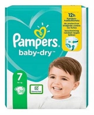 Pampers Pieluszki Baby Dry Rozmiar 7 waga15+ 20szt