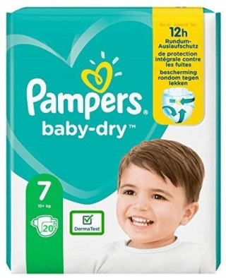 Pampers Pieluszki Baby Dry Rozmiar 7 waga15+ 20szt