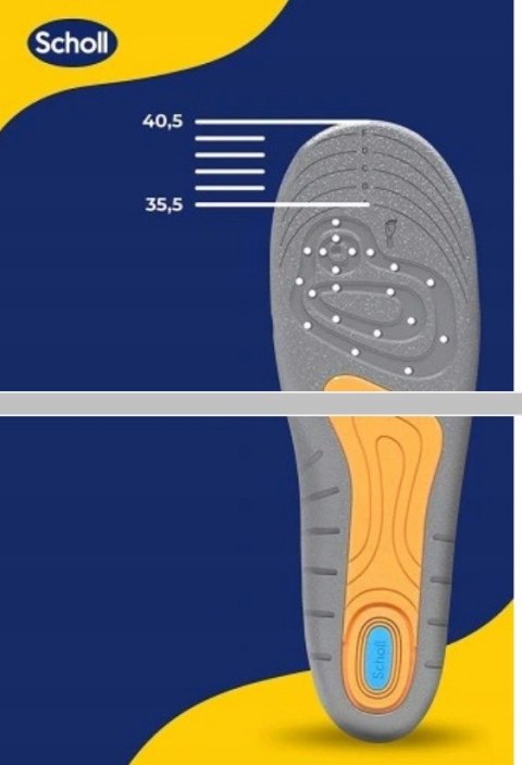 SCHOLL GEL ACTIV WKŁADKI DO BUTÓW DO PRACY DAMSKIE