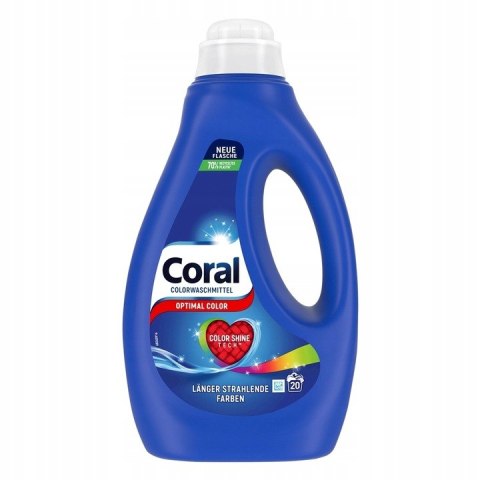 CORAL ŻEL DO PRANIA KOLORÓW OPTIMAL COLOR WYDAJNY 20 PRAŃ 1L DE