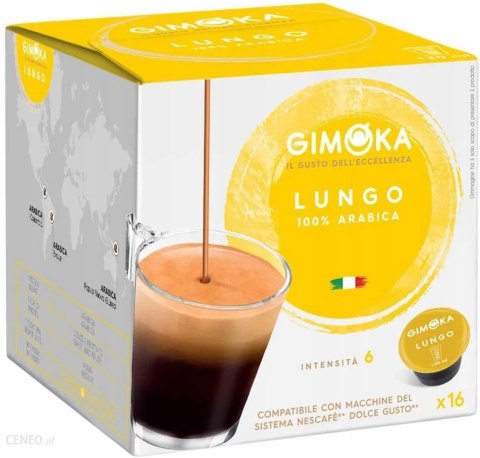 Gimoka 16 kapsułek Dolce Gusto Lungo 100% Arabica