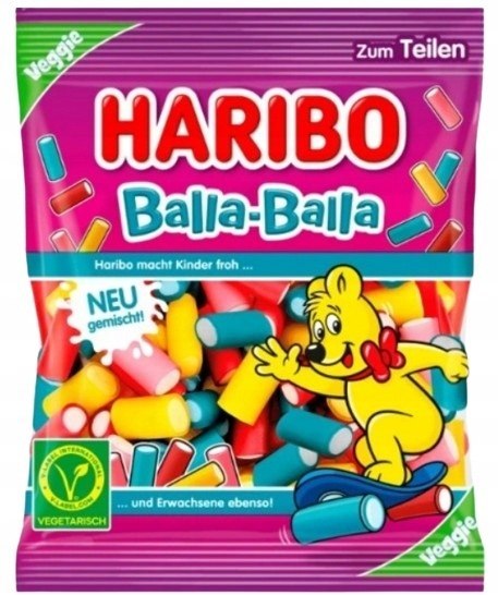 Haribo Balla Balla Żelki 160 g z Niemiec