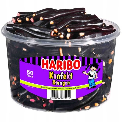 Haribo KONFEKT- STANGEN LUKRECJA 150szt/1200g Z DE