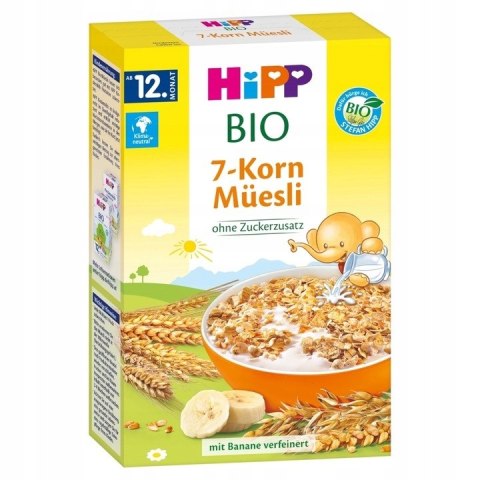 HiPP BIO Musli 7 zbóż z bananami BIO, 200 g