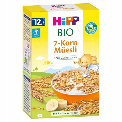 HiPP BIO Musli 7 zbóż z bananami BIO, 200 g