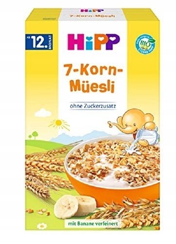 HiPP BIO Musli 7 zbóż z bananami BIO, 200 g