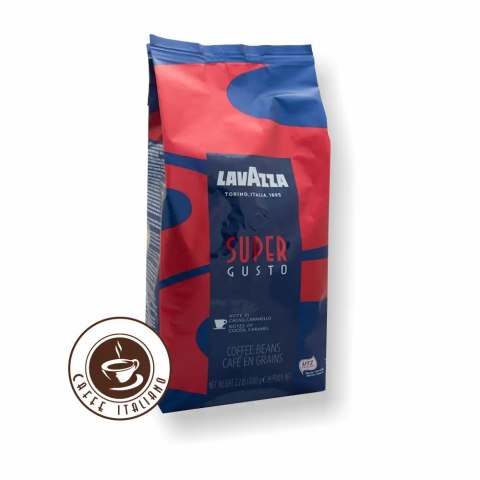 Lavazza SUPER GUSTO włoska kawa ziarnista 1000 g