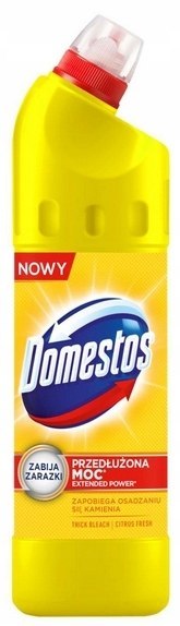 DOMESTOS 750 ml Citrus Fresh ŻÓŁTY Płyn do WC PRZEDŁUŻONA MOC