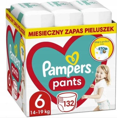 PAMPERS PANTS 6 PIELUCHOMAJTKI 132 SZT PIELUSZKI