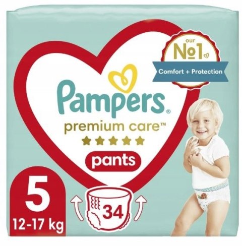 PAMPERS Premium Care Pieluchomajtki 5 Junior 34 sz