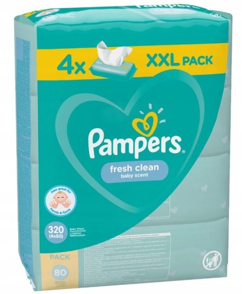 Pampers Chusteczki fresh clean 4 x 80 szt