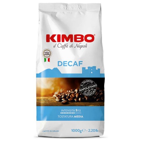 Kawa ziarnista 1kg Kimbo Decaf 1000 g BEZKOFEINOWA Kawa ziarnista 1kg Kimbo Decaf 1000 g BEZKOFEINOWA