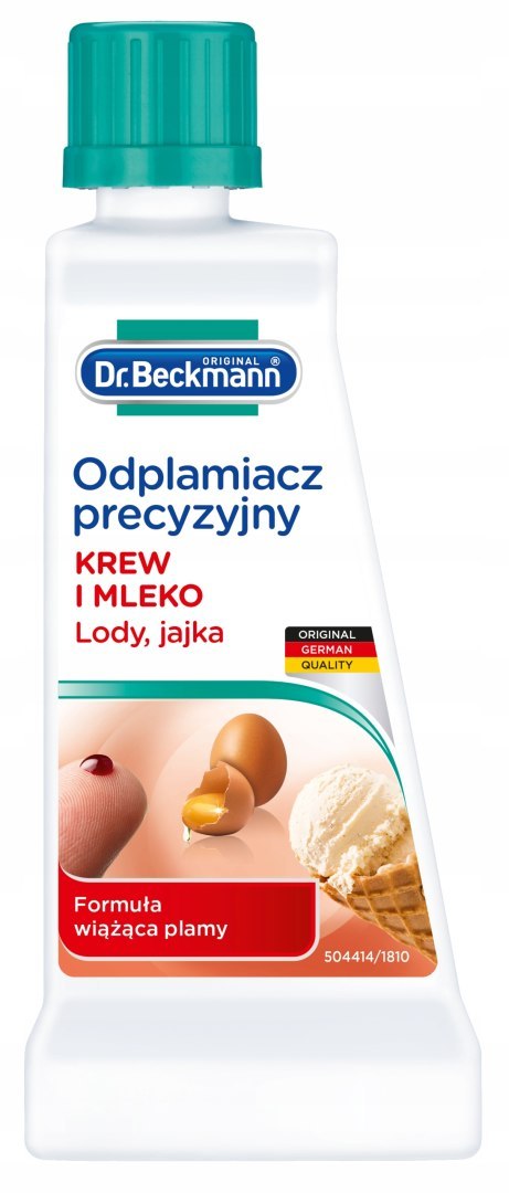 Dr. Beckmann silny Niemiecki odplamiacz precyzyjny krew mleko lody 50ml