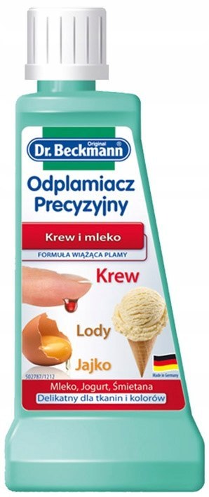 Dr. Beckmann silny Niemiecki odplamiacz precyzyjny krew mleko lody 50ml