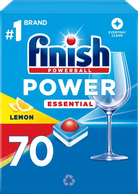 Finish Power Essential tabletki do zmywarek kostki 70 szt lemon cytrynowe