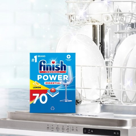 Finish Power Essential tabletki do zmywarek kostki 70 szt lemon cytrynowe