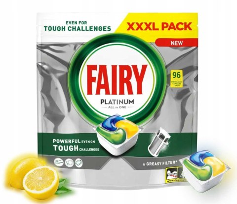 Kapsułki Fairy Platinum All In One Do Zmywarki Cytrynowe 96 Sztuk GIGA PACK