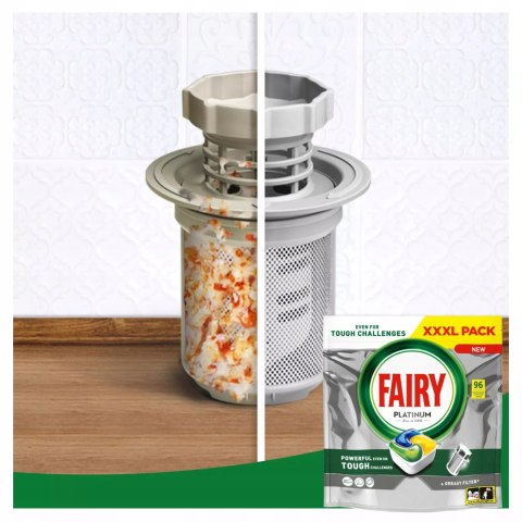 Kapsułki Fairy Platinum All In One Do Zmywarki Cytrynowe 96 Sztuk GIGA PACK