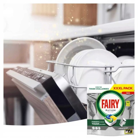Kapsułki Fairy Platinum All In One Do Zmywarki Cytrynowe 96 Sztuk GIGA PACK