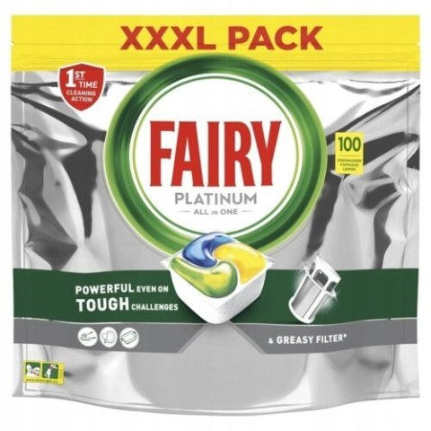 Kapsułki Fairy Platinum All In One Do Zmywarki Cytrynowe 96 Sztuk GIGA PACK