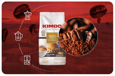 Kawa ziarnista Arabica Kimbo Aroma Gold 1000 g