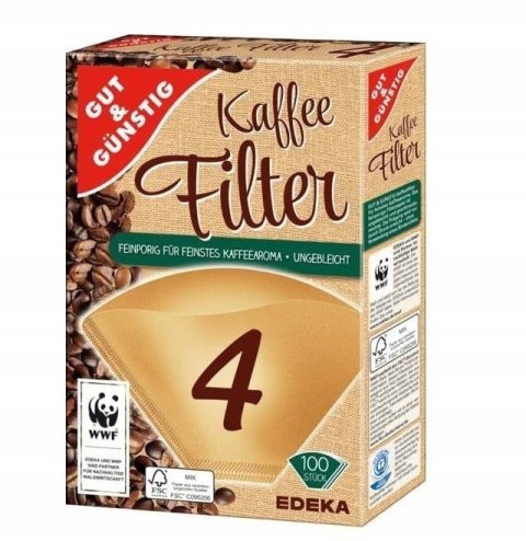 Filtry papierowe do kawy Edeka 100 szt.