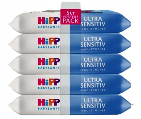 HIPP chusteczki ECZKI ULTRA-SENS BABY 5X48 szt. HIPP chusteczki ECZKI ULTRA-SENS BABY 5X48 szt.