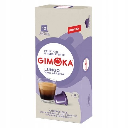 Kapsułki GIMOKA LUNGO Nespresso 10szt. Aromatyczna Kapsułki GIMOKA LUNGO Nespresso 10szt. Aromatyczna