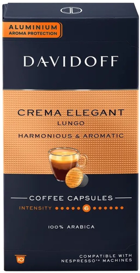 Kapsułki do Nespresso DAVIDOFF CREMA ELEGANT 10 szt. Kapsułki do Nespresso DAVIDOFF CREMA ELEGANT 10 szt.