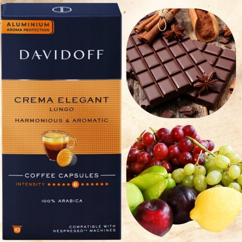 Kapsułki do Nespresso DAVIDOFF CREMA ELEGANT 10 szt. Kapsułki do Nespresso DAVIDOFF CREMA ELEGANT 10 szt.