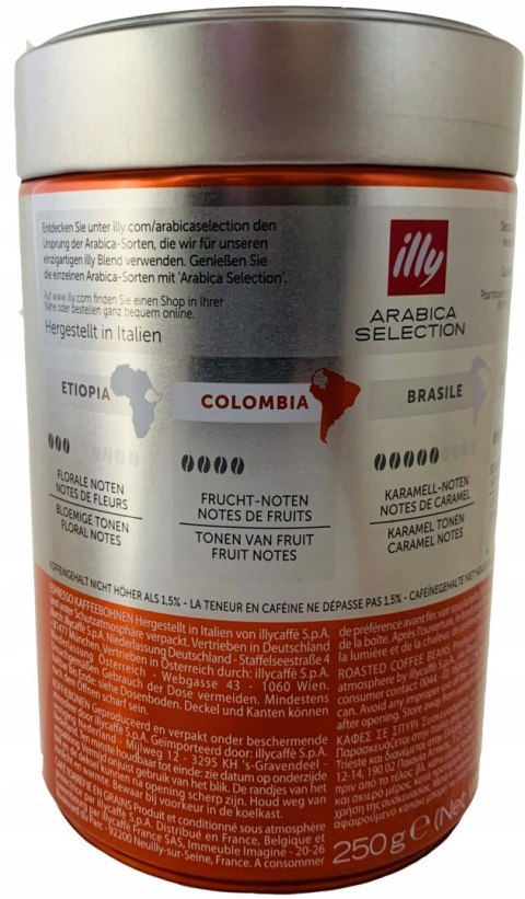 Kawa ziarnista Arabica Illy Colombia 250 g Kawa ziarnista Arabica Illy Colombia 250 g