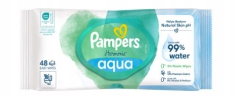 Chusteczki PAMPERS Aqua Harmonie (24x48szt.+ 1x48szt.=1200zt.) Chusteczki PAMPERS Aqua Harmonie (24x48szt.+ 1x48szt.=1200zt.)