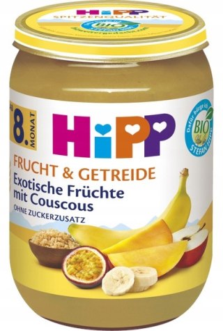HIPP BIO EGZOTYCZNE OWOCE Z KASZKA COUSCOUS 8m
