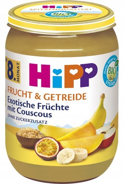 HIPP BIO EGZOTYCZNE OWOCE Z KASZKA COUSCOUS 8m HIPP BIO EGZOTYCZNE OWOCE Z KASZKA COUSCOUS 8m