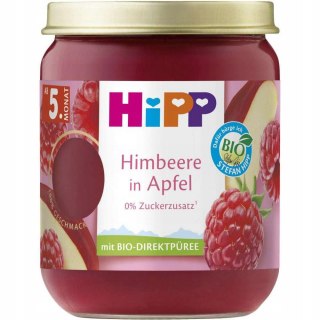 HIPP BIO MUS MALINA W JABŁKU 100% OWOCÓW 5m DESER