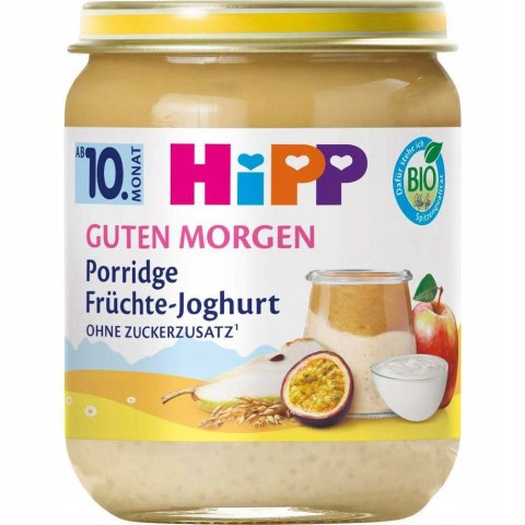 HIPP BIO PORRIDGE ZBOŻOWY JOGURT OWOCOWY NA ŚNIADANIE 10m 160g MARACUJA HIPP BIO PORRIDGE ZBOŻOWY JOGURT OWOCOWY NA ŚNIADANIE 10m 160g MARACUJA